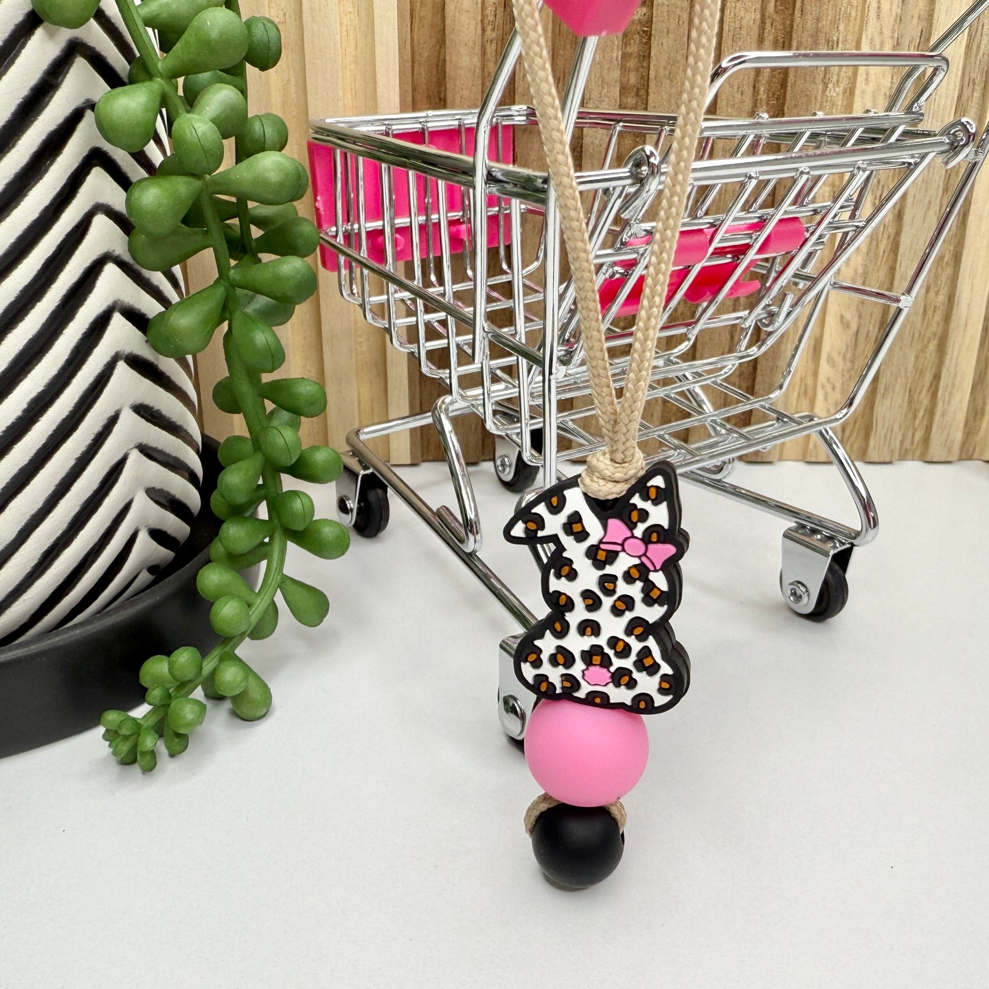 Leopard Bunny Zipper Charm